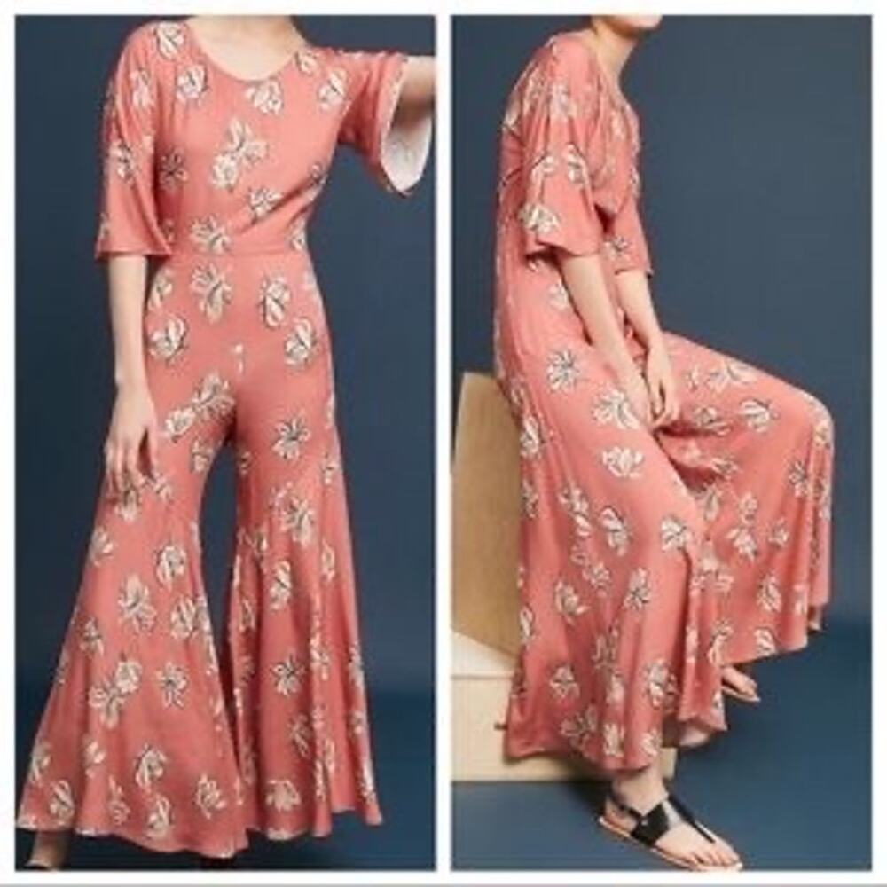 Anthropologie Corey Lynn Calter Floral Wide Leg Jumpsuit Small New with tags